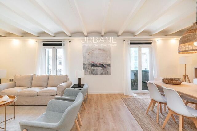 Elegante 3-Zimmer-Wohnung mit Balkonen an Barcelonas prestigeträchtiger Allee