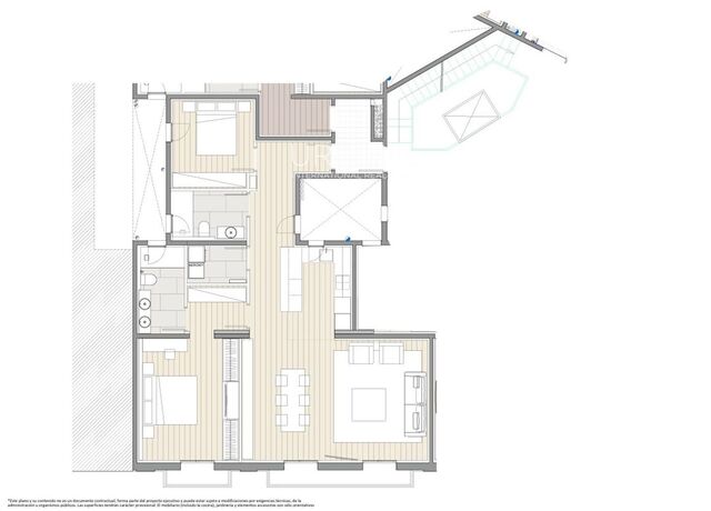 Neubauwohnung aus 2024 mit 1 Schlafzimmer, möbliert, mit Fitnessraum und Concierge in bester Lage von Barcelona