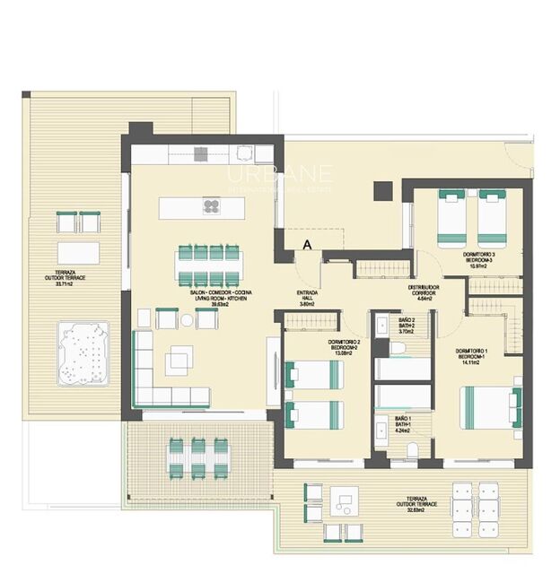 Elegante apartamento de 3 dormitorios con piscinas y zonas wellness en prestigioso residencial en la Costa del Sol