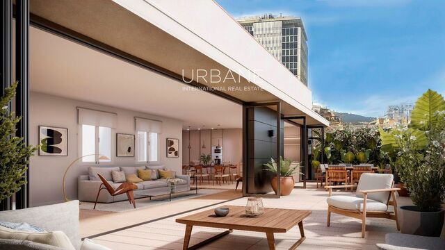Elysian Heights: Exquisite Duplex Penthouse in Barcelona's Eixample Dret