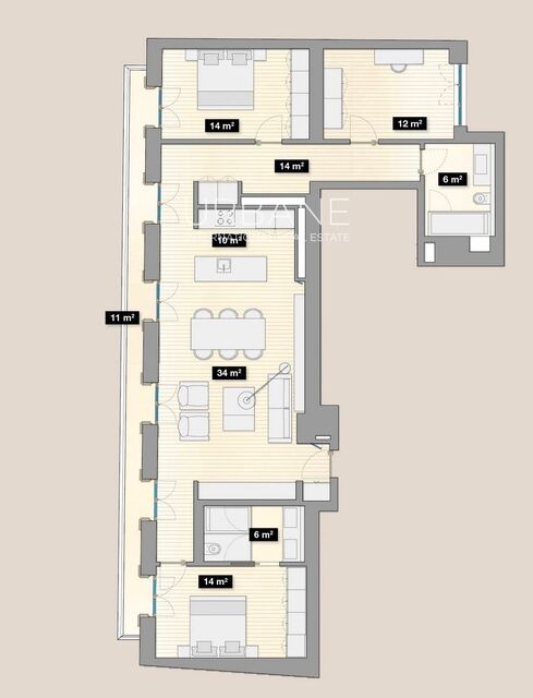 Maravilloso piso de 2 dormitorios de 147m2 en venta en Eixample Derecha