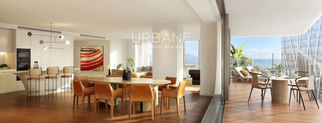 Ozeanischer Luxus im Antares: Individuelles Design und exklusive Annehmlichkeiten in einer luxuriösen Wohnung.