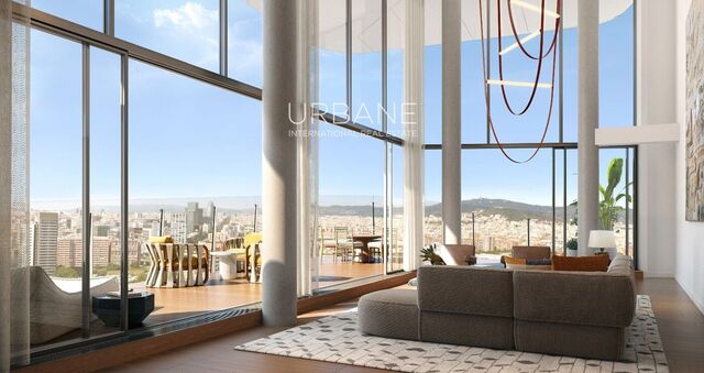 Luxus-Duplex mit 272,60 m² und Terrassen von 73 m² und 34 m² zu verkaufen im 22. Stock in Diagonal Mar, Barcelona – Barcelona Bay Residences