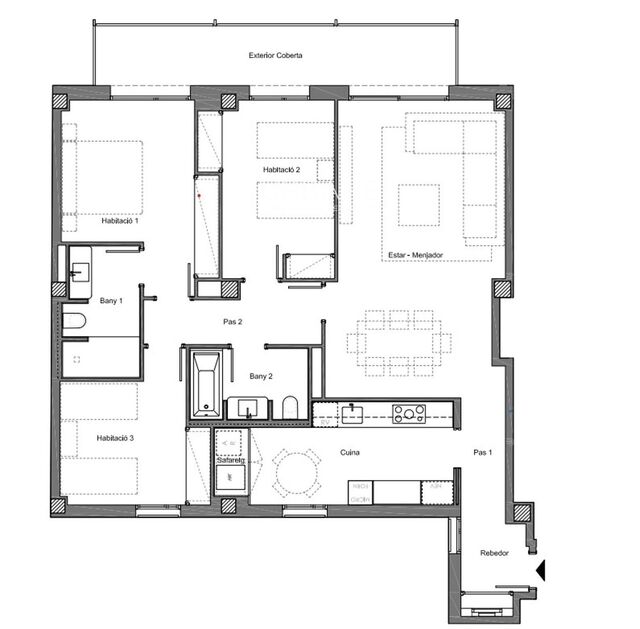 Exclusiu Pis de 3 Habitacions en Edifici Nou amb Piscina a Sarrià-Sant Gervasi, Barcelona - 138m²