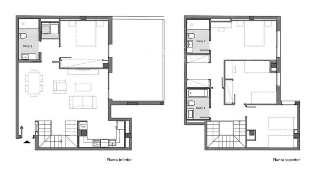 Luxuriöses 4-Zimmer, 3-Badezimmer Erdgeschoss-Duplex mit 25 m² Privatterrasse in El Guinardó, Barcelona