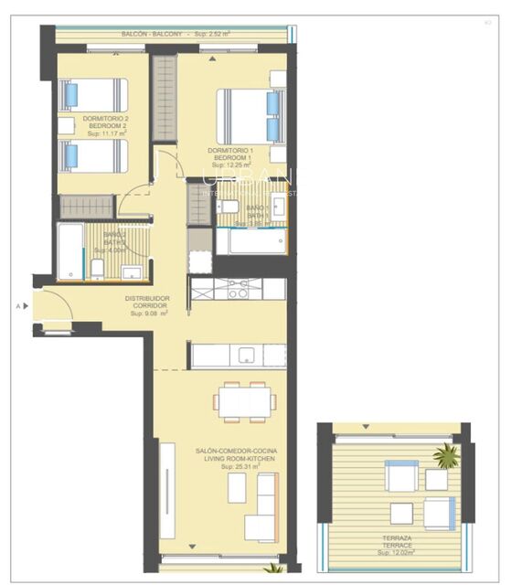 Appartement de Luxe avec 3 Chambres, 2 Salles de Bain et 2 Terrasses à Dehesa De Campoamor