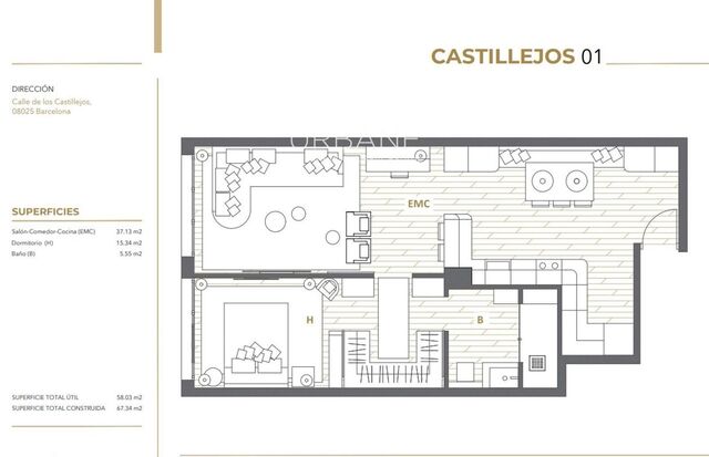 Piso en Ubicación Prime de Barcelona — 1 Dormitorio junto a Sagrada Família