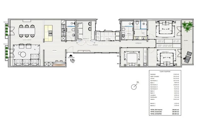 Elegante renovierte 4-Zimmer-Wohnung mit Balkonen im Herzen des Eixample