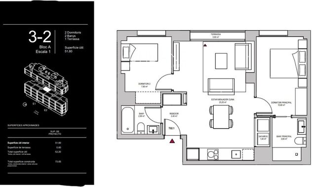 Moderne Neubauwohnung mit 2 Schlafzimmern, Balkon, Pool und Fitnessstudio in Montjuïc