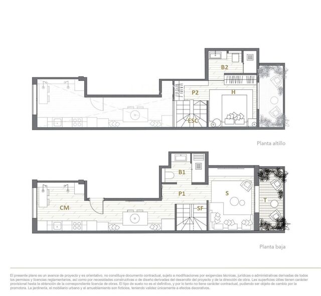 Dúplex moderno en planta baja en Gracia con terraza privada