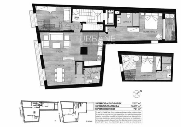 127 m² Duplex im Born – 2 Schlafzimmer mit Bad, Terrassen, Lichtdurchflutet